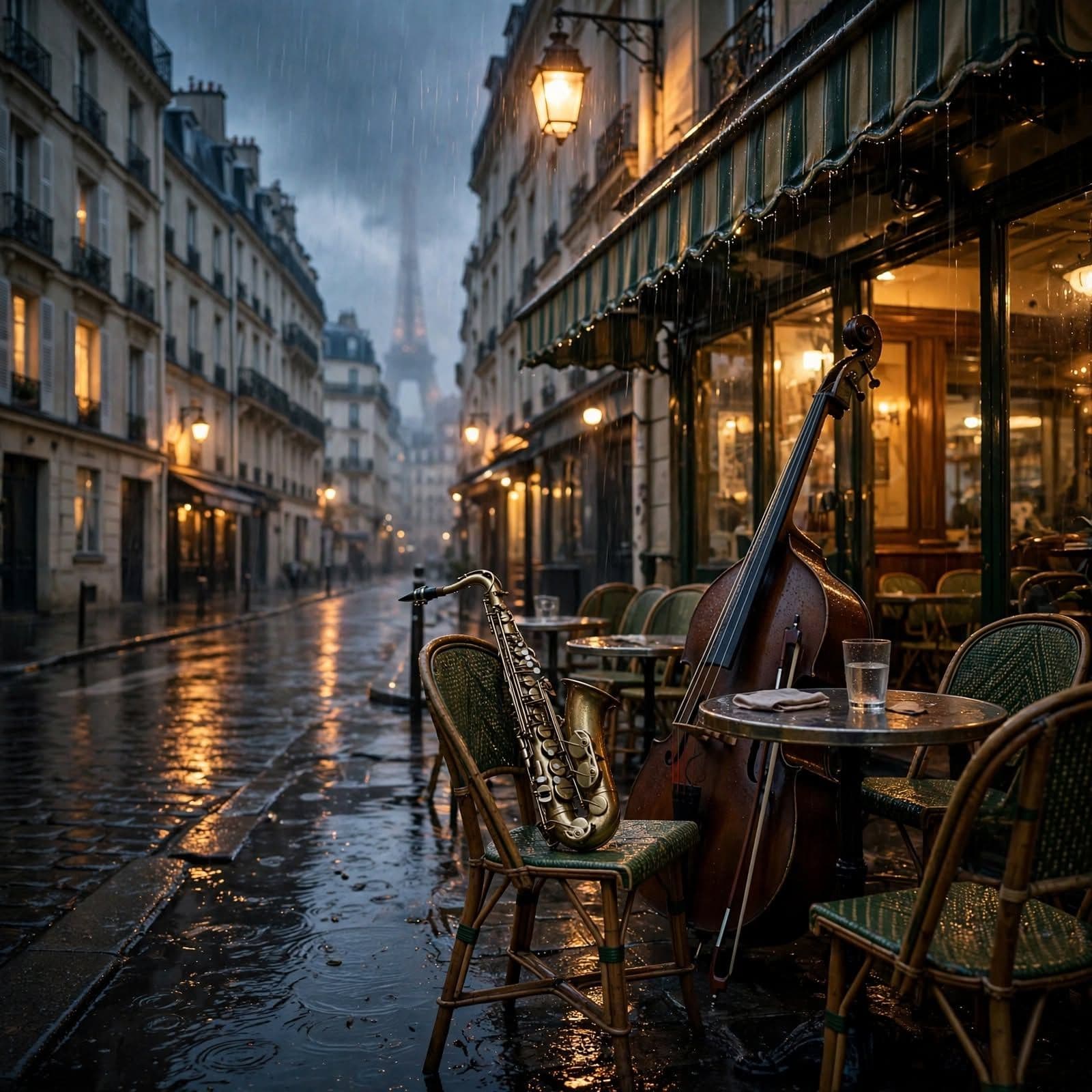 Rainy Parisian Dusk (Take 4) French Jazz Music