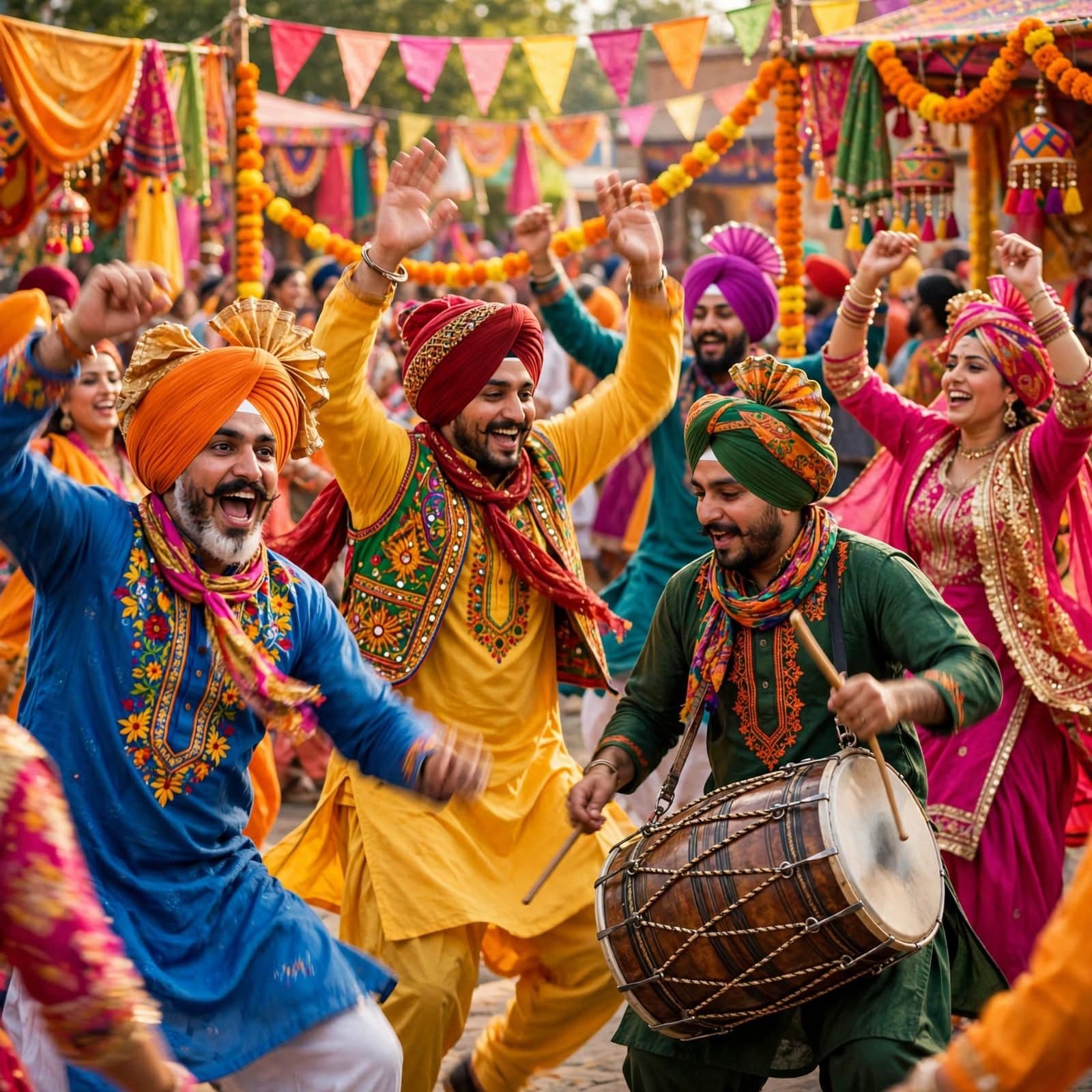 Punjabi Bhangra Festival Dhol Tumbi Folk Music