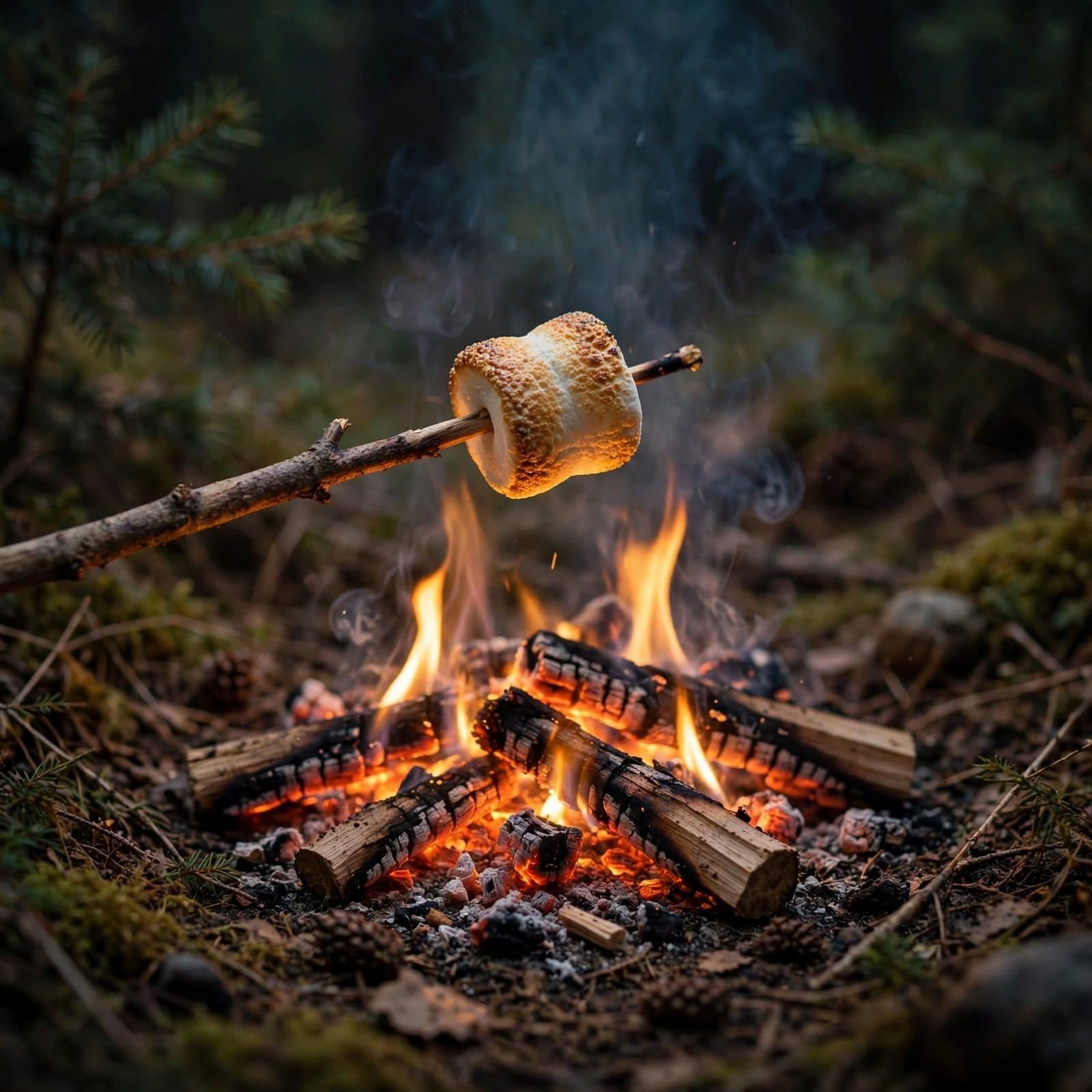 Marshmallow Roasting Campfire ASMR Sound Effect