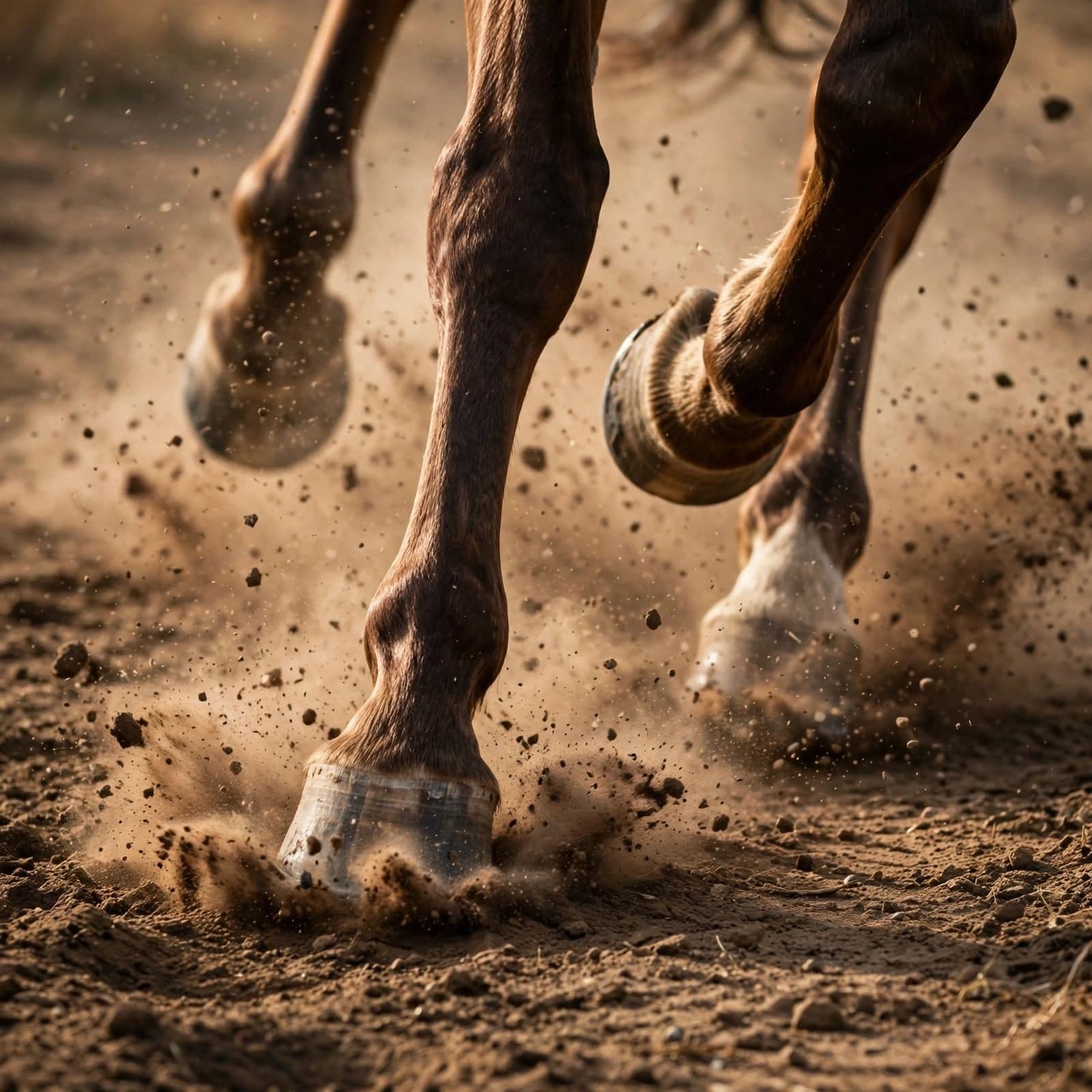 Horse Gallop Hooves on Dirt Trail Sound Effect