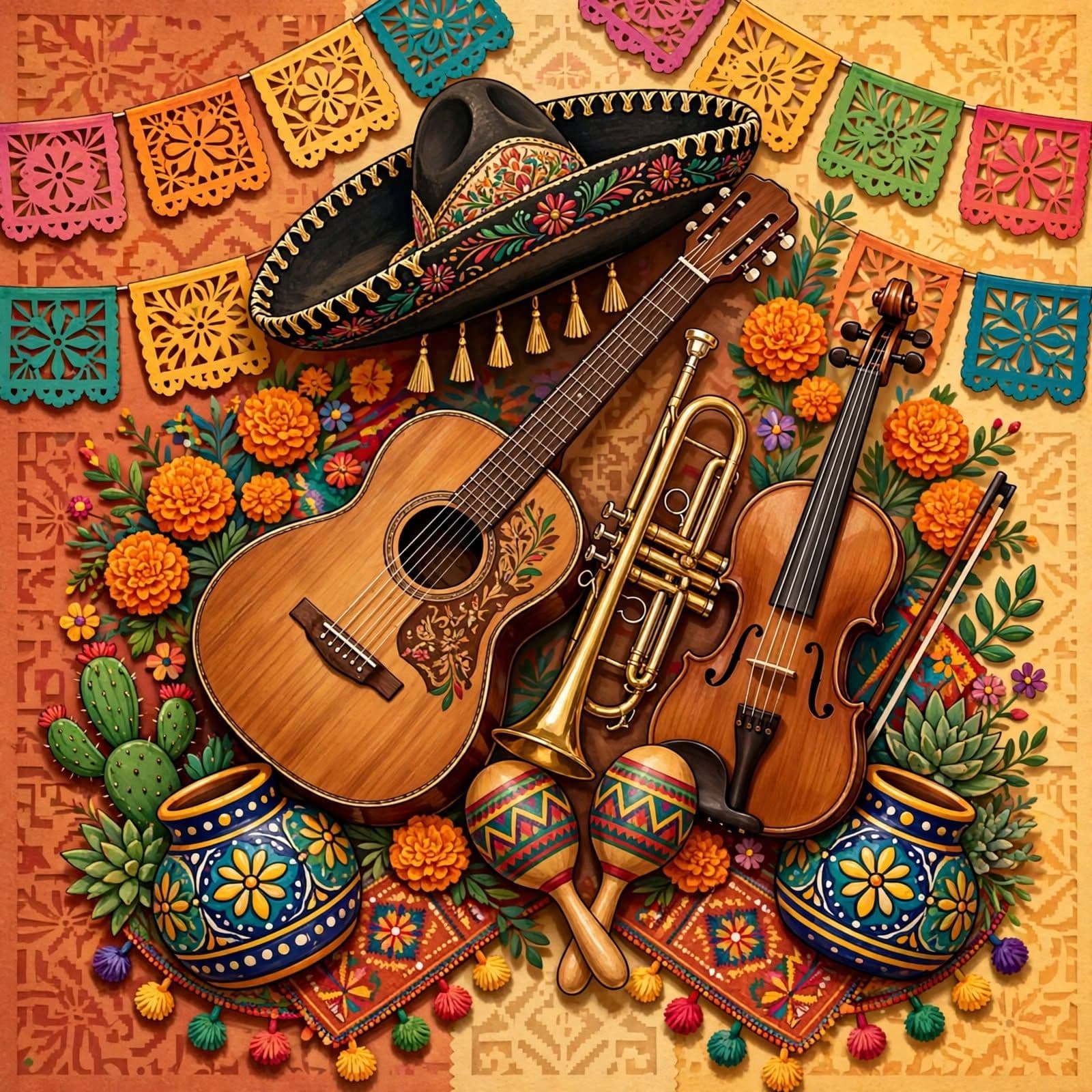 Mexican Fiesta Background Folk Mariachi Music