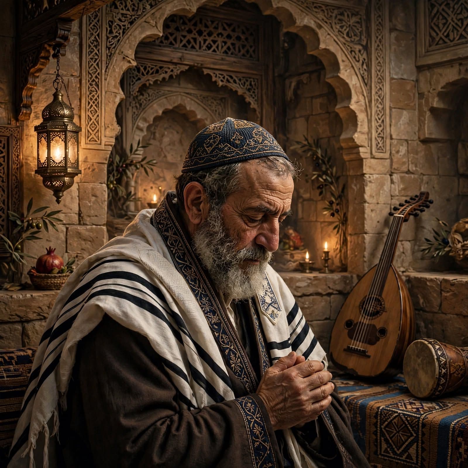 Yemenite Jewish Prayer Diwan Oud Qanun Sacred Music