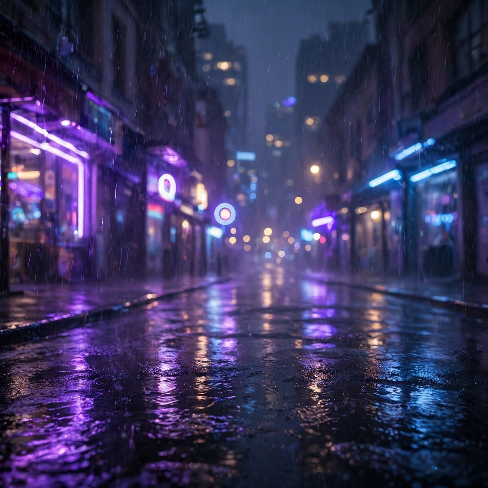 Neon Rain Synthwave Music