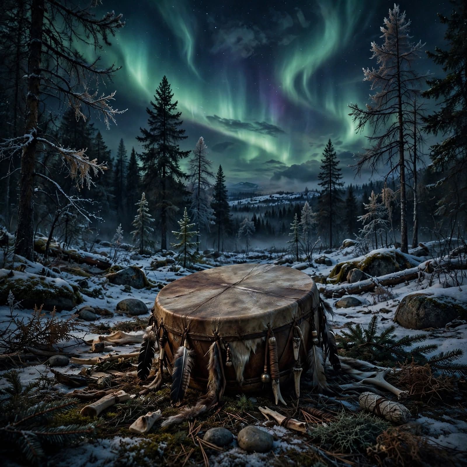 Siberian Shaman Night Drum Throat Singing Ceremonial Music
