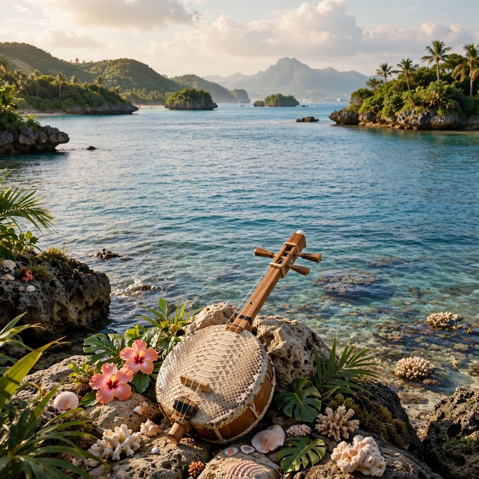Okinawan Sanshin Sea Ryukyu Island Folk Music