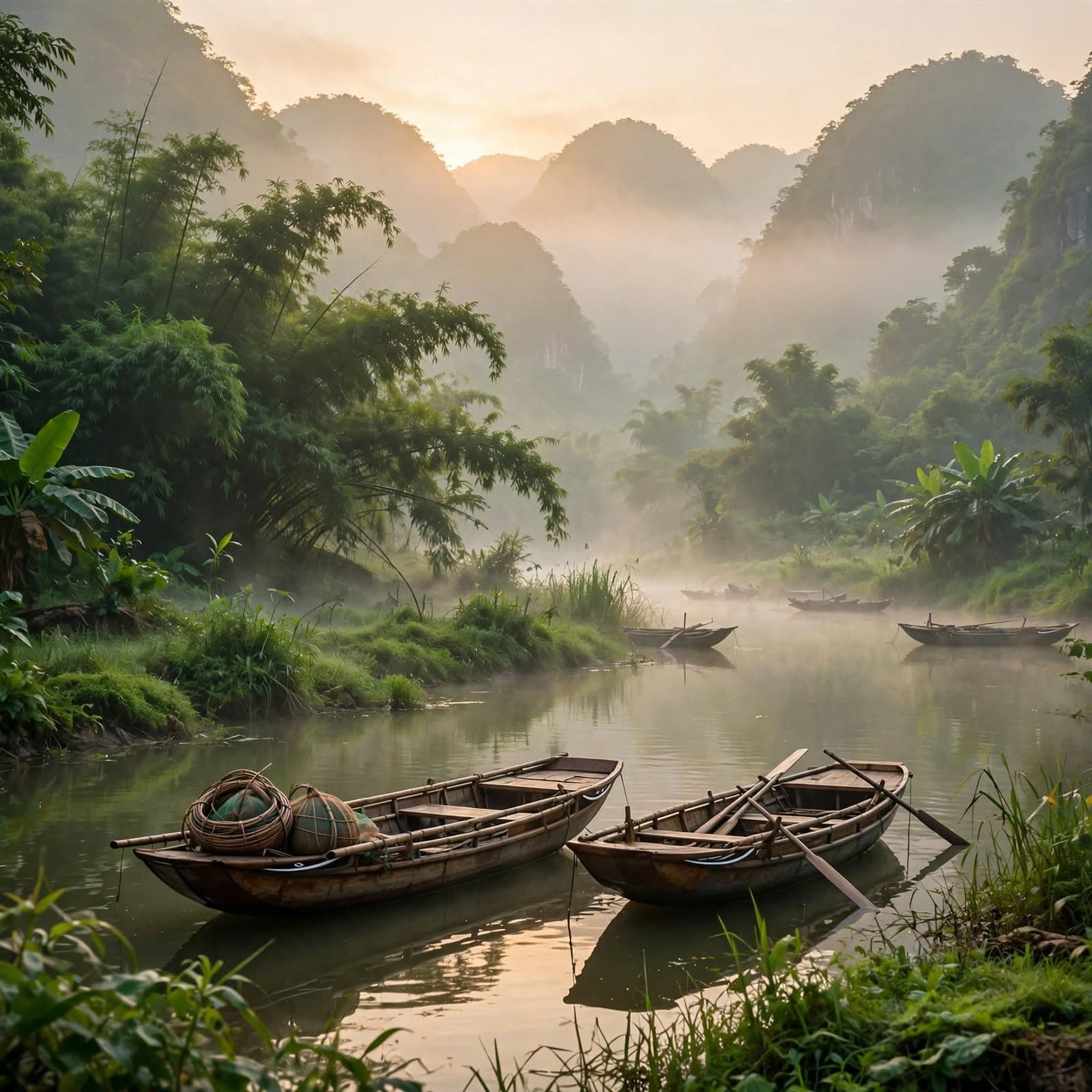 Vietnamese River Morning Traditional Music