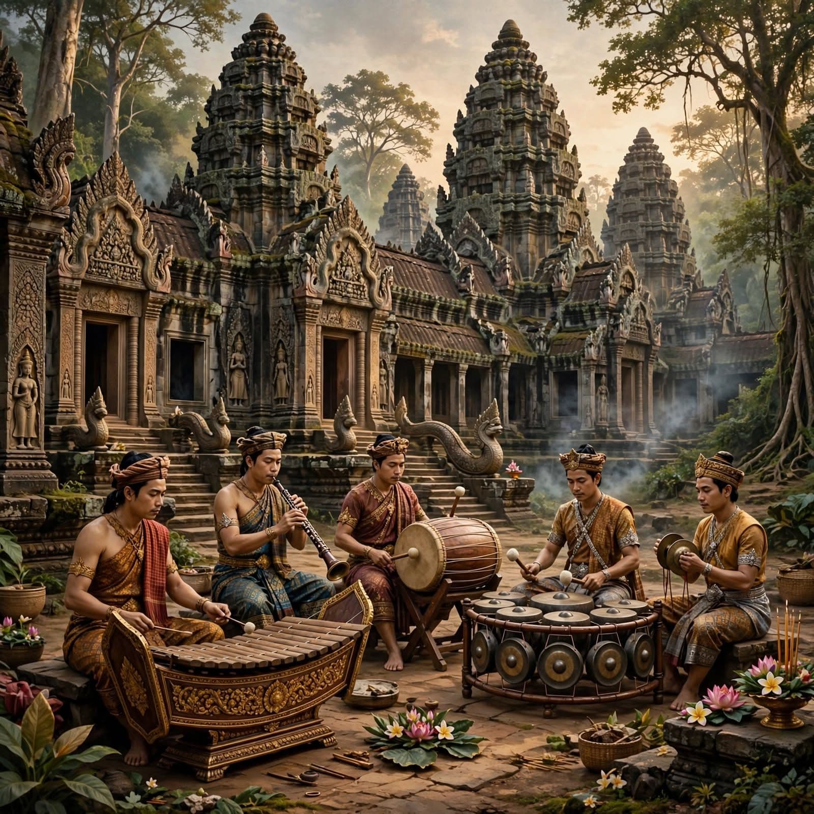 Cambodian Pin Peat Temple Angkor Wat Classical Khmer Music