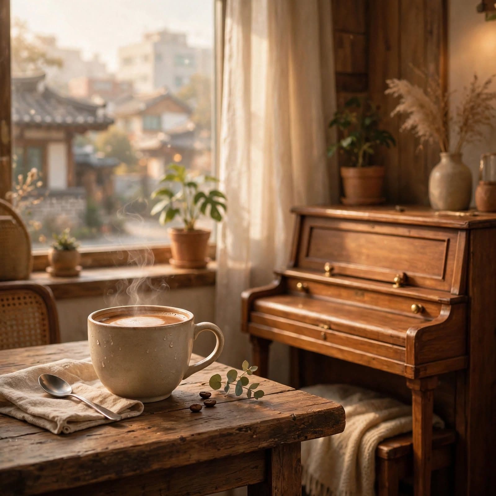 Warm Coffee Soft Piano Korean Lo-Fi Music