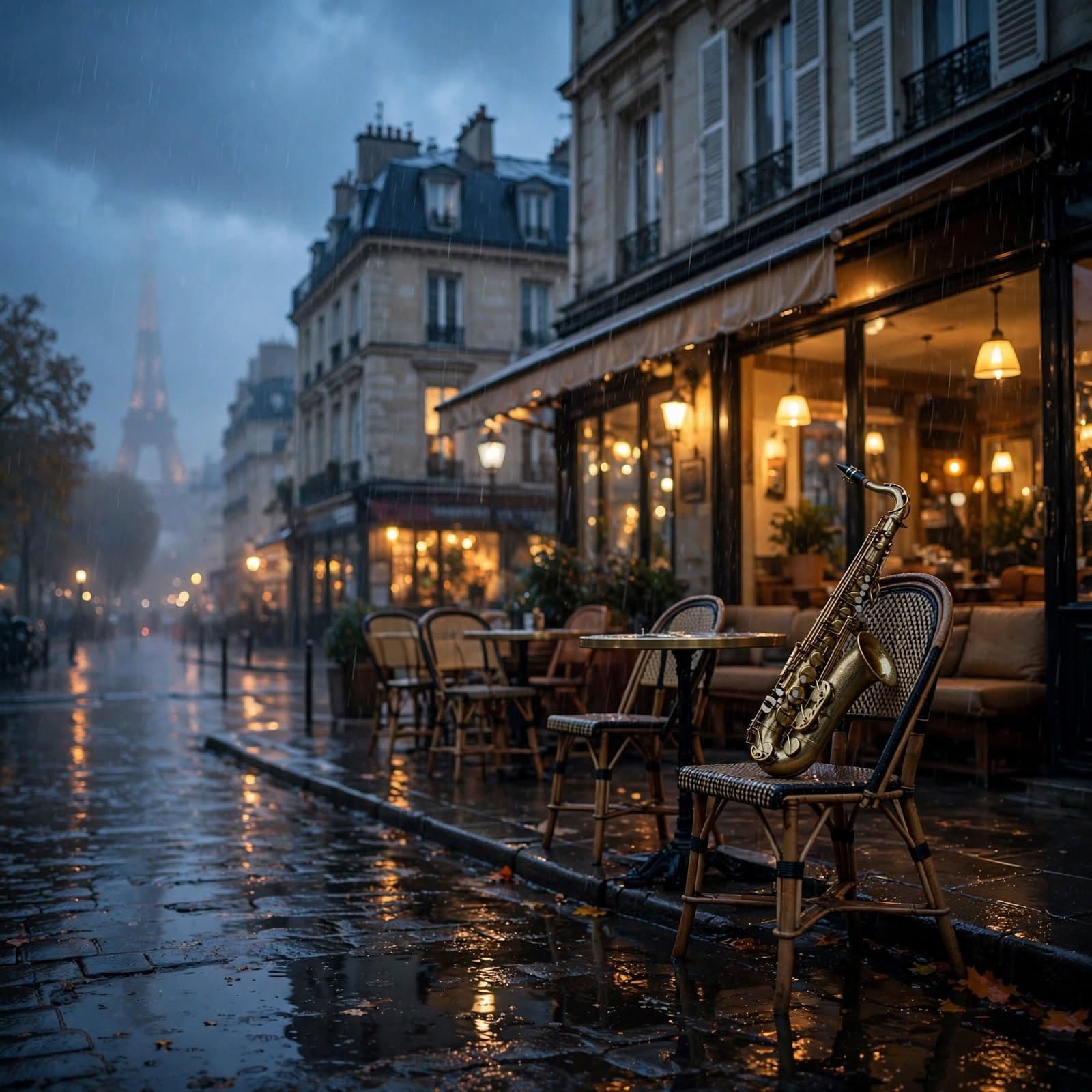 Rainy Parisian Dusk (Take 1) French Jazz Music